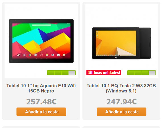 tablets baratas bq