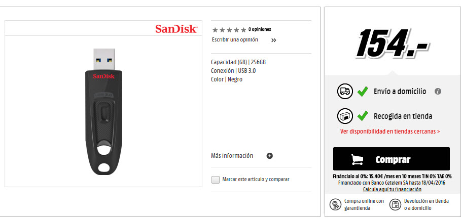 pendrive sandisk 256 Gb