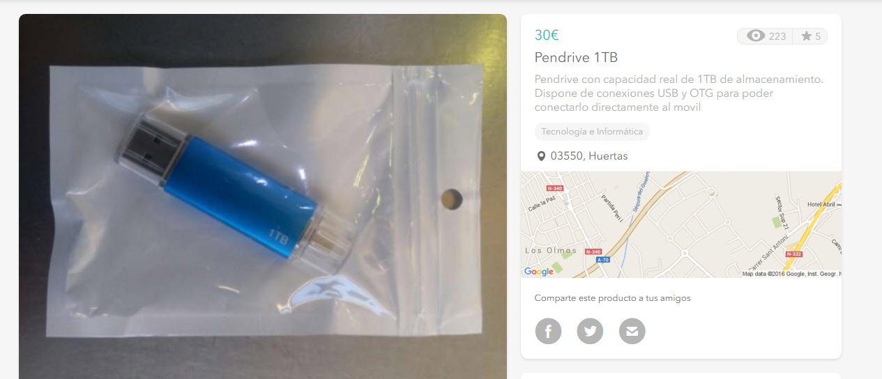 timo pendrive wallapop