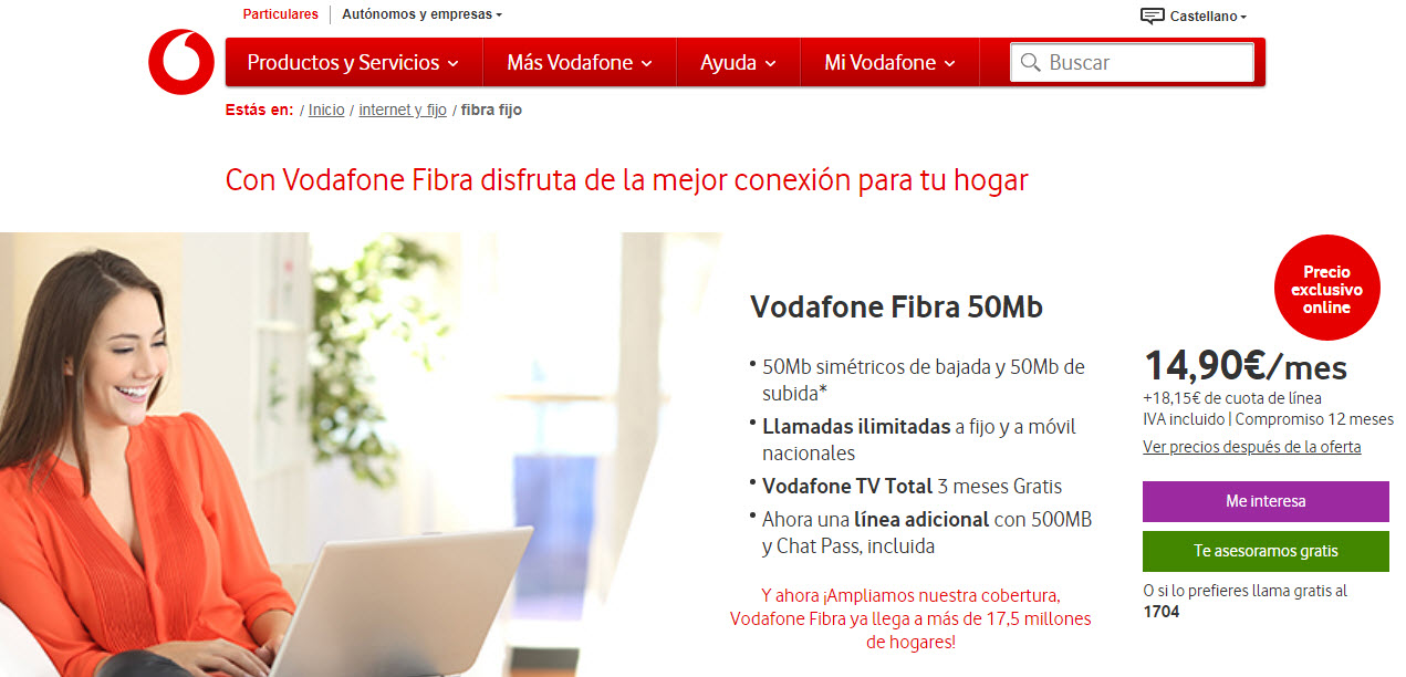 Ono Fibra Optica y móvil