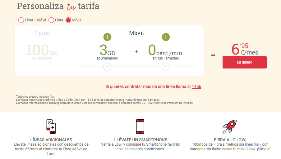 lowi tarifas de movil