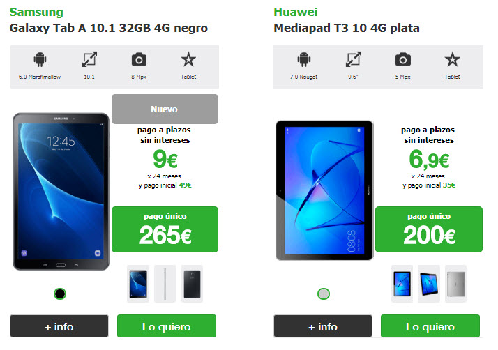 tablets amena precios