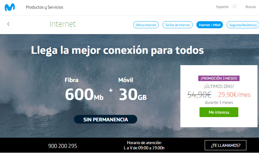 ofertas movistar fibra