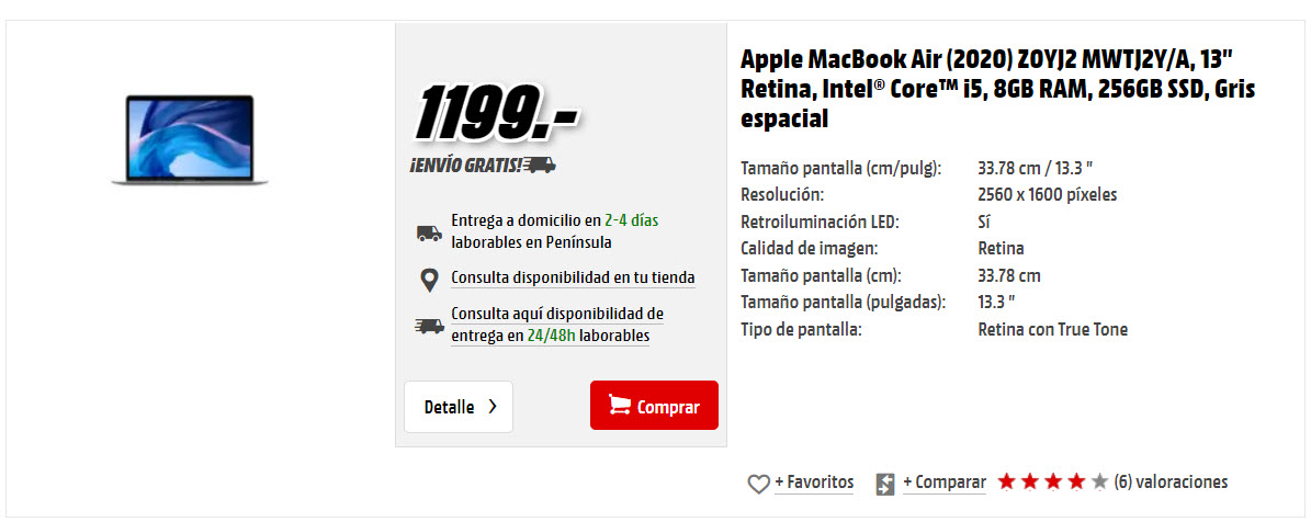 Media Markt portátiles