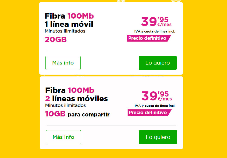 jazztel tarifas fibra y movil