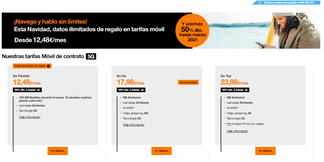 tarifas go orange