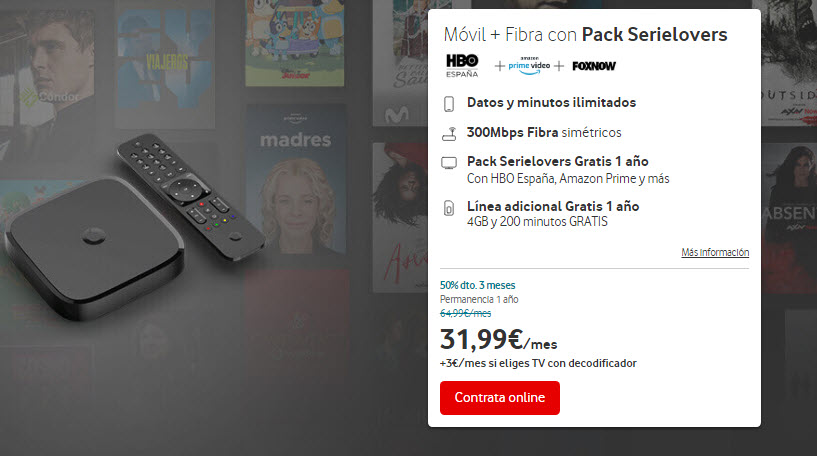 vodafone one tv promociones